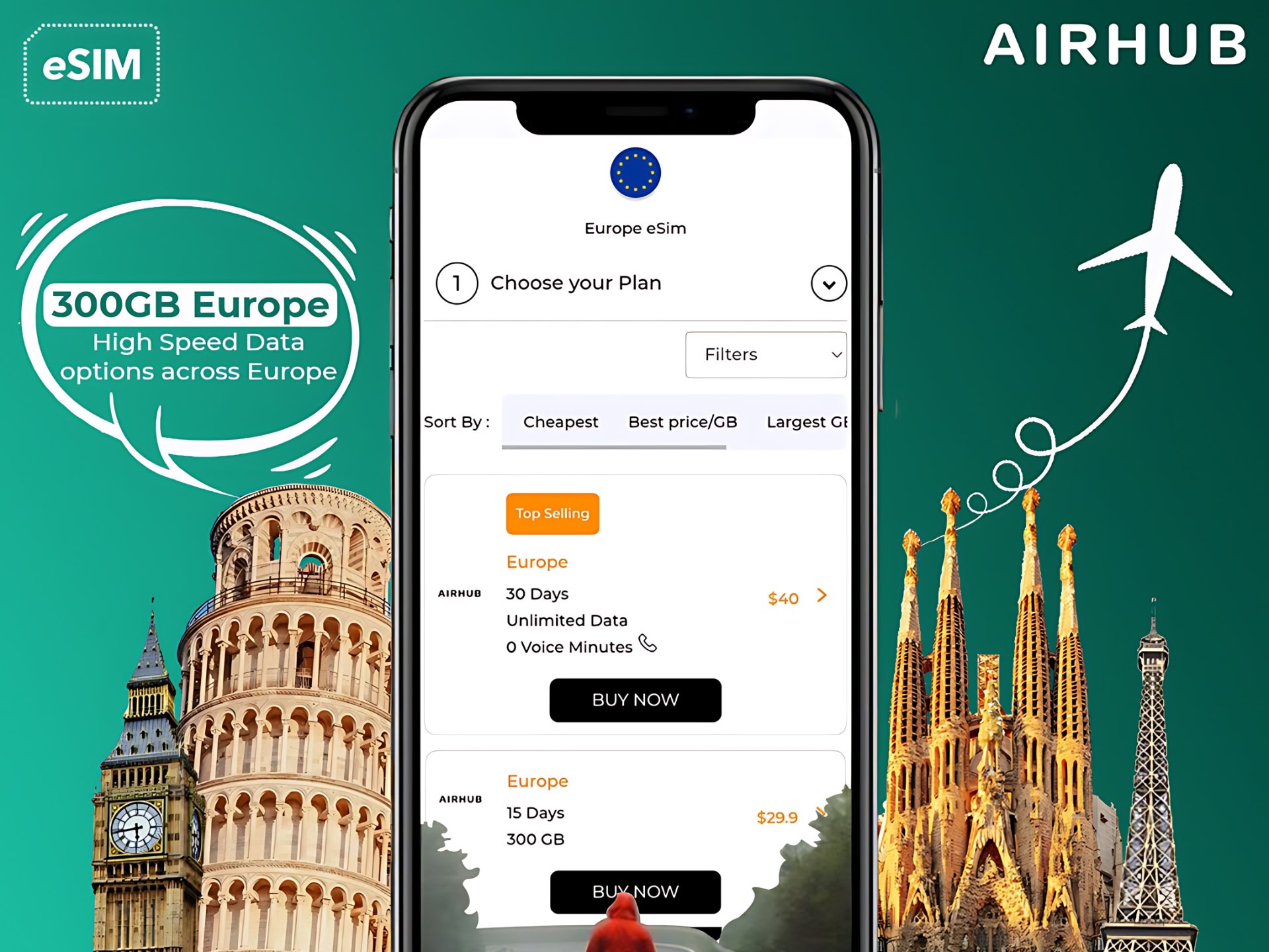 Airhub Esim的折扣和促销 - 特别优惠