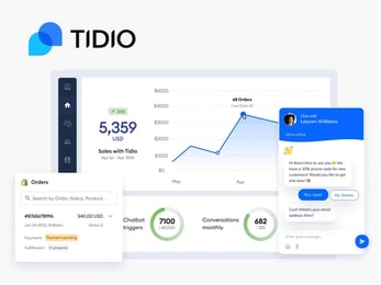 Tidio聊天的折扣促销广告图